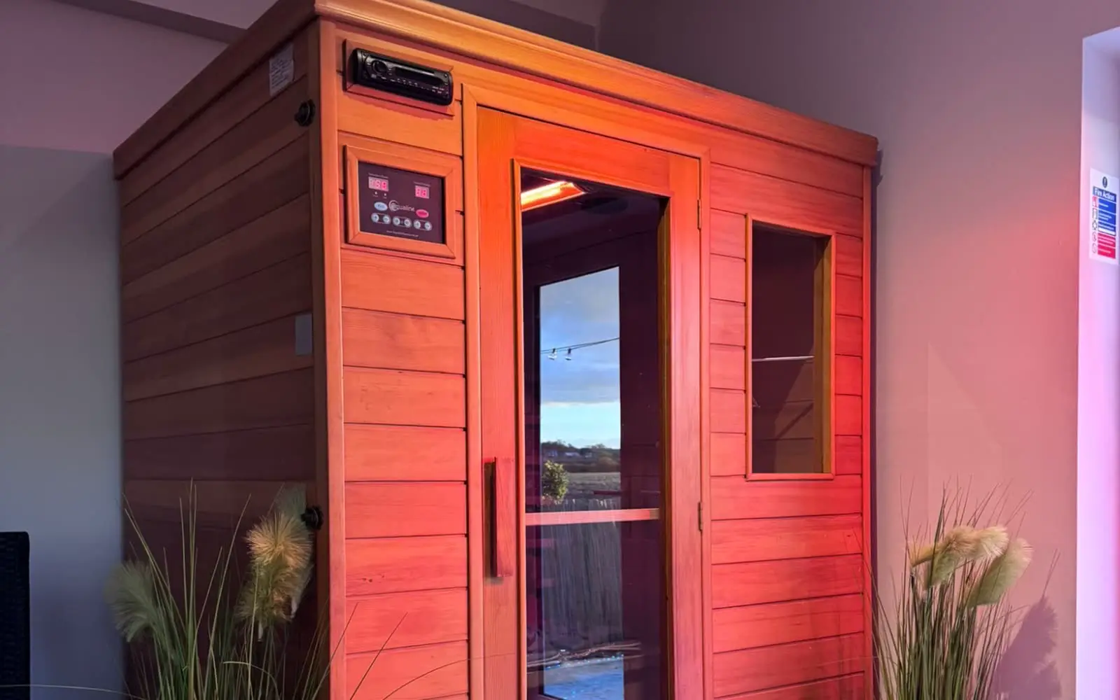 Cedar infrared sauna at Fabulook Wellness Studio, Arrington